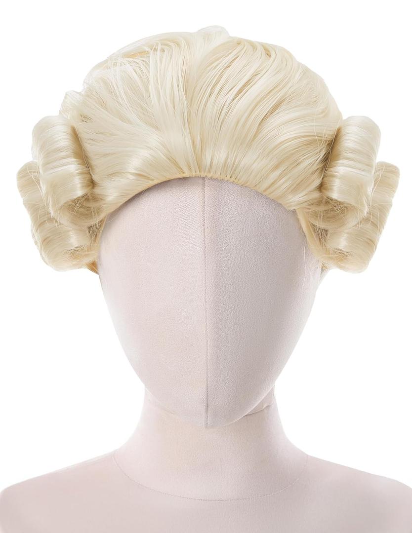 Spooktacular Creations Halloween Men Beige Washington Judge Colonial Wig, Long Wave Curly White Wig for Adult Men Halloween Costume Cosplay Party Accessories Funny Costumes Founding Father Costume Spooktacular Creations Halloween Men Beige Washington Judge Colonial Wig, Long Wave Curly White Wig for Adult Men Halloween Costume Cosplay Party Accessories Funny Costumes Founding Father Costume