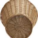 Household Essentials Willow Wicker Waste Basket, Medium, Handwoven with Built-in Plastic Liner, Durable and Attractive Weave, Tapered Design, Compact, Easy to Clean, Natural