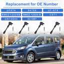 JDMON Ignition Coils Pack and Spark Plug Compatible with Ford Escape 2013-2016, Fusion 2013-2014,Fiesta 2014-2019,Transit Connect 2014-2016 1.6L UF674 94769 BM5Z12029B