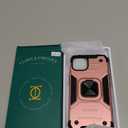 Anqrp Heavy Duty Case for iPhone 13/14 Case with Enhanced Ring Holder Grip Stand, Military Grade Shockproof Rugged Drop Protective Silicone Hard Slim iPhone 13/14 Phone Case Cover, Pink Gold