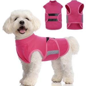 MIGOHI Dog Anxiety Relief Coat,Comfort Anxiety Vest for Dogs,Adjustable Anxiety Calming Wrap for Fireworks,Thunderstorms,Travel, Separation, Dog Anxiety Jacket for Small Dogs,Rosered, Medium, Chest:20"-24.4"