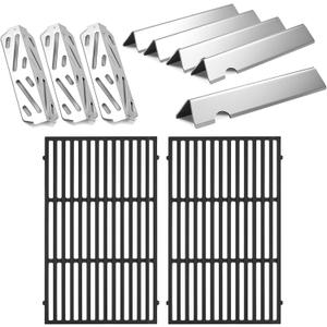 Genesis II E-310 Grill Grate Flavorizer Bars Heat Deflectors Replacement Parts for Weber Genesis II 300 310 II E-315 II SE-310 II E-330 Stainless Steel Genesis 2 GS4 Grill Parts 66095 67095 | Evenly Heat and Retain Heat, Withstand Hight Heat, Durable, Easy to Clean