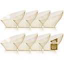 Liacere 16 Pack Gold Plastic Serving Bowls - 20 OZ Angled Party Table Salad and Fruit Bowls Disposable for Chip & Candy, Ideal for Wedding＆ New Year