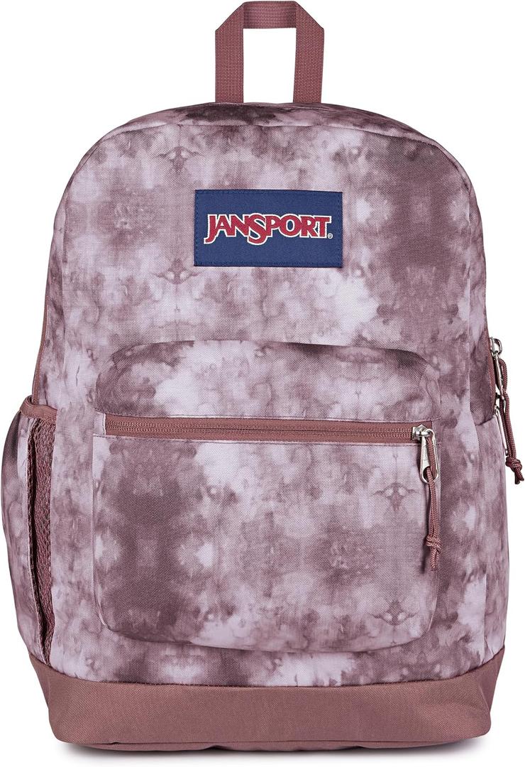 JanSport 26L Cross Town Plus Backpack, Ice Dye Mahogany Haze/White, One Size