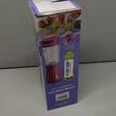 Hamilton Beach Portable Blender for Shakes and Smoothies, 14 Oz BPA Free Travel Cup & Lid, Durable Stainless Steel Blades, Personal Smoothie Blender, Raspberry, 51131G