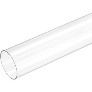 MECCANIXITY Plastic Pipe Rigid Polycarbonate Round Tube Clear 1.5"(37.6mm) ID 1.6"(40mm) OD 9.6" (245mm) High Impact for Lighting, Models, Water Plumbing