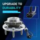 BDELI Front 4WD Wheel Bearing and Hub Assembly for 2007-2014 Chevy GMC Silverado Suburban Sierra Yukon 1500 Tahoe Avalanche Cadillac Escalade ESV EXT Wheel Bearing 4X4 AWD Wheel Hub Bearing 515096