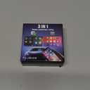 3 in 1 Screen Mirroring Wireless CarPlay Adapte, 2026 Upgraded Wired to Wireless for Apple CarPlay & Android Auto & AirPlay, Mini USB Design Car Play Adapter with Type-C Extension, Plug and Play