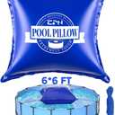 EPN 6 x 6 Ft Pool Pillows for Above Ground Pool, 0.5mm Thick PVC Cold-Resistant Pool Cover Air Pillow with 49.2 Ft Rope, Winterizing Ice Equalizer Inflated Closing Winter Kit for Supporting Pool Cover (blue)