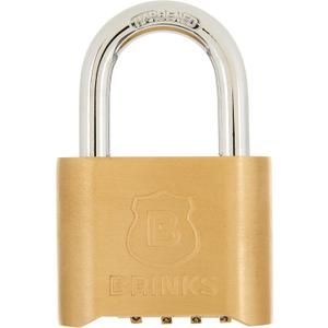 BRINKS 171-50051 Solid Brass Resettable Combination Lock, 48mm