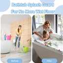 Longer Bathtub Splash Guard for Tub Kids, Bathtub Water Guards Play Shelf for Bathing, Toy Tray Caddy Holder for Tub, Silicone Tub Splash Guard Prevent Water Spills in Bathroom (2.6FT, Grey)