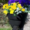 Bloomers Railing Planter with Drainage Holes – 24" Weatherproof Resin Planter – Charcoal