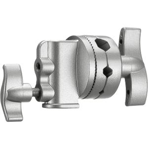 Neewer Multi Functional Heavy Duty 2.5-inch Grip Head Swivel Head Holder Mounting Adapter for Light Stand, Extension Boom Arm and Other Photographic Equipment with 1/2,1/4,3/8,5/8-inch Mount (Silver)