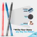 Enday Pens Ballpoint, Long Lasting Ink Pens Bulk 240 Pack (100 Black, 100 Blue & 40 Red), Smooth and Consistent Writing Pens, Medium Point (1.0mm) Flexible Round Barrel for Writing Comfort