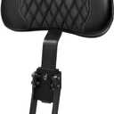 Plug-In Driver Rider Backrest for Indian Adjustable Motorcycle Front Back Rest Pad Mounting Kit Fit Chief Chieftain Roadmaster Springfield 2014-2025 (Not for Indian Chieftain PowerPlus) (Black-Diamond)