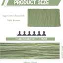 10 Pack Sage Green Cheesecloth Table Runner 6FT Boho Gauze Fabric Table Runner Vintage Rustic Sheer Runners for Wedding Party Bridal Baby Shower Long Table Decorations