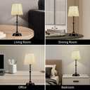 LED Cordless Table Lamp,Rechargeable 6000mA Battery Operated Portable Black Desk Lamp,Dimmable Touch Control Table Lamp,for Restaurant/Patio/Outdoor.(LED Bulb Included)