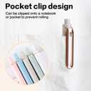 Gel Pens, 5 Pcs 0.5mm Retractable Quick Dry Black Ink Fine Point Rolling Ball Gel Pen, Smooth Writing No Bleed for Journaling Note Taking, Home School Office Supplies