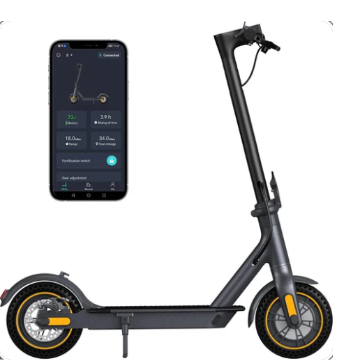 Electric Scooter 10'' Solid Tires 600W Peak Motor Up To 20Miles Range And 19Mph Speed For Adults - Portable Folding Commuting Scooter