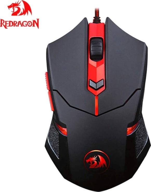 Redragon M601-3 Centrophorus Gaming Mouse, 3200 DPI, 5 Programmable Buttons with 5 Memory Profiles, 3600 FPS, Black | M601-3