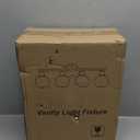 4-Light Bathroom Light Fixtures, Black Bathroom Lights Over Mirror with Clear Glass Globe Shade, Vanity Lights for Bathroom Kitchen Living Room Hallway Cabinet Bedroom Porch