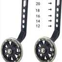 a Pair of Children's Bicycle Riding Flash Silent Training Wheels, Suitable for 12-20 inch Single Speed Bicycles (black)