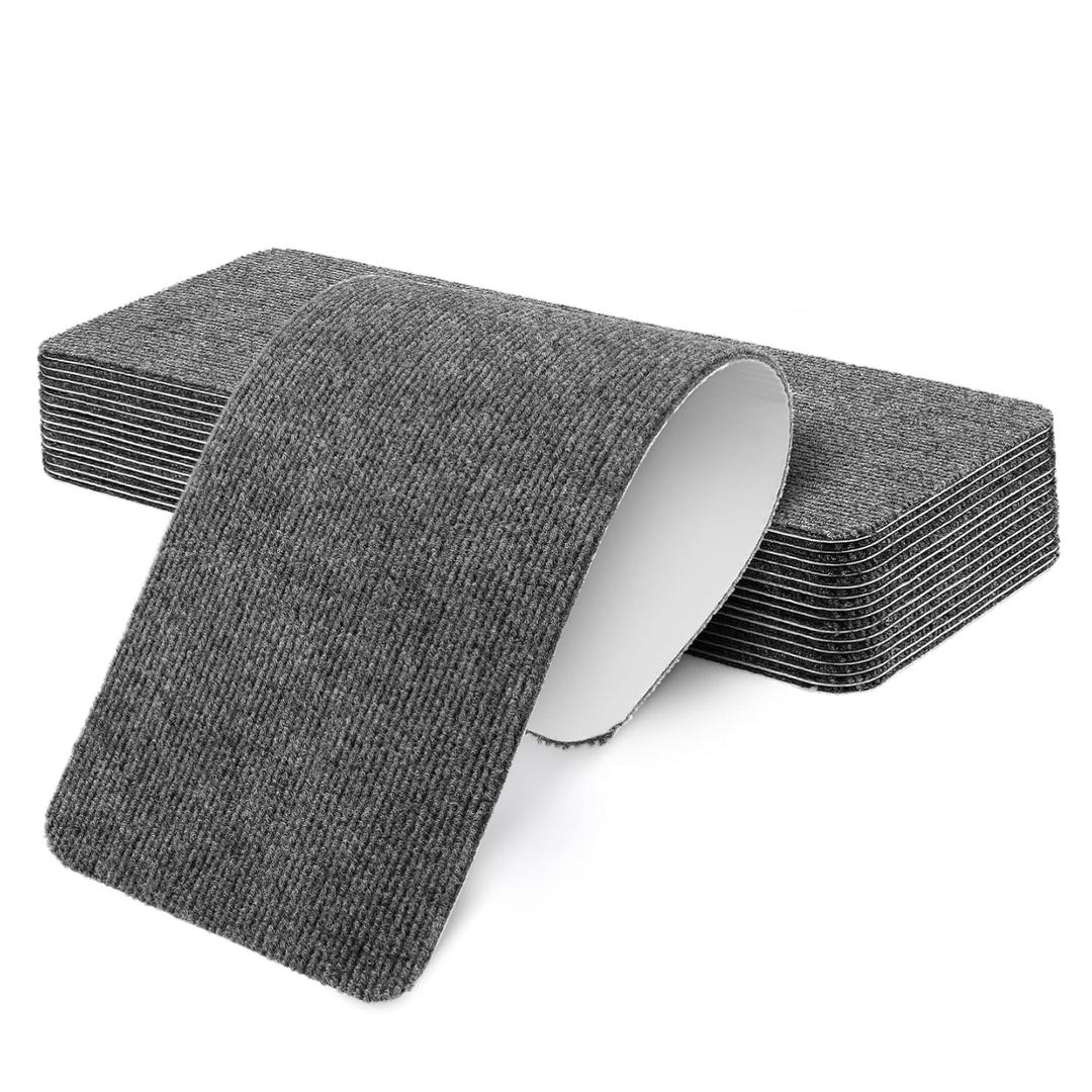 DIYEAH 15pcs Stair Treads Carpet for Outdoor Indoor Non-Slip Stair Strips Easy Install for