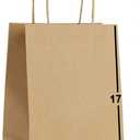 Brown Paper Gift Bags Bulk with Handles 13 X 7 X 17 [25 Bags] Ideal for Shopping, Packaging, Retail, Party, Craft, Gifts, Wedding, Recycled, Business, Goody and Merchandise Kraft Bag