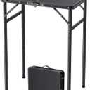 FUNYKICH 2ft Aluminum Folding Camping Table, 3 Height Adjustable Max 29.4", Tabletop size: L23.6"xW15.7"