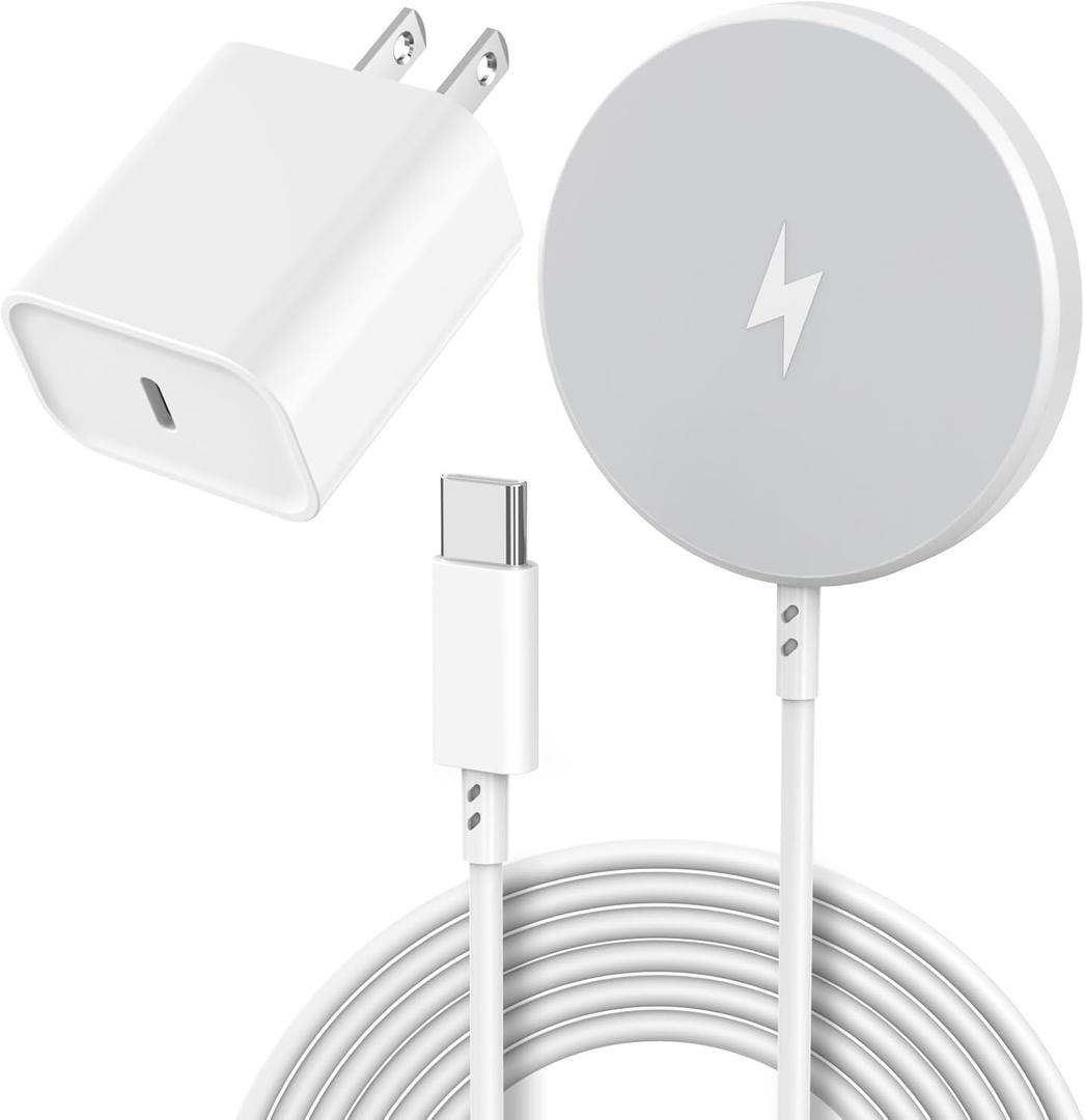 [Apple MFi Certified]Magnetic Wireless Charger Apple Mag Safe Charger,15W 6FT Fast Wireless Charging Pad for AppleiPhone 16 Pro Max/16 Pro/16 Plus/15 Pro Max/14/13/12/AirPods3/2/Pro/Pro2,Charging Pad