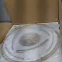 Modern Dining Room Chandelier, 22 inch Gold Textured Glass Drum Chandelier Luxury Crystal Hanging Lighting for Living Room Foyer Kitchen Island Bedroom