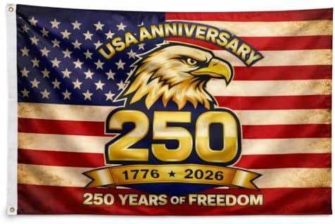 American Flag 3x5 Ft – TearProof Heavy Duty Series, Premium Spun Polyester with Embroidered Stars & Sewn Stripes, All-Weather Outdoor US USA Flags for High Wind Areas
