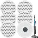 3897A / 3712 Rotating Steam Mop Pads Replacement for Bissell SpinWave Smart Steam Scrubbing Steam Mop Cleaner Models 3897A/3712 ONLY, Washable Reuseable Refill Pads6Pack (6Gray)