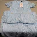 MEROKEETY Women's 2026 V Neck Short Sleeve Floral Lace Wedding Dress A Line Boho Bridesmaid Cocktail Party Maxi Dress, Size: S