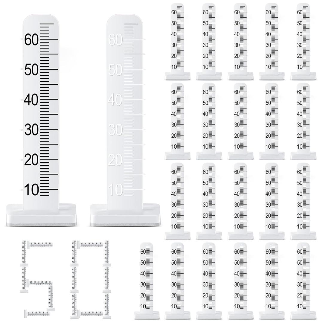 CroBlissful 50 Pcs Self Leveling Pins 2.36 Inches (60 Mm) Level Stick Pegs for Tile Stone Ceramic and Floor Concrete Tools
