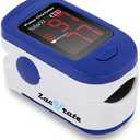 Zacurate 500BL Fingertip Pulse Oximeter Blood Oxygen Saturation Monitor with Batteries Included (Navy Blue)