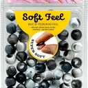 Donna Kids Jellyish Marble Hair Beads – 14mm Soft Silicone Bead with Threading Tool – Pain-Free, Noiseless Beads for Braids & Ponytails – Tangle-Free Design