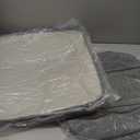 AAAAAcessories D-Shaped Chair Cushions, 2" Thick Dining Chair Pads with Ties and Removable, Machine-Washable Cover, 17" x 16", Set of 6, Khaki Gray