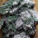 Cinnvoice 3 Pcs Flocked Artificial Christmas Tree with Lights, 3' 4' 5'
