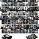 Photo Collage Kit Gloomy for Wall, 100 Pictures Black and White Aesthetic Posters for Wall Decor | Dark Academia Retro Decor for Bar