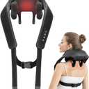 Nekteck Neck Massager, Cordless 6D Shiatsu Neck and Back Massager, Neck Massager for Pain Relief Deep Tissue, Ideal Gift for Men and Women, Ideal for Home, Office and Car, with Heat, Black