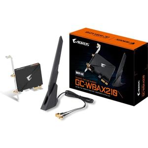 GIGABYTE WiFi 6E GC-WBAX210 (2x2 802.11ax/ Tri-Band WiFi/Bluetooth 5.2/ PCIe Expansion Card)