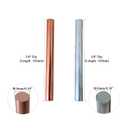 2PCS 99.995% Pure Copper Zinc Rods 3/8"(10mm) Dia 4"(102mm) Length Solid Bar Bare Copper Cu Zinc Metal Rod for School Scientific Hobbies DIY Craft 2PCS,10 * 102mm
