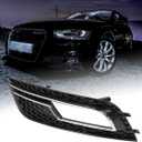 X AUTOHAUX Car Front Bumper Left Side Fog Light Grille Lamp Cover 8K0807681K for Audi A4L B9 S4 RS4 2013-2016