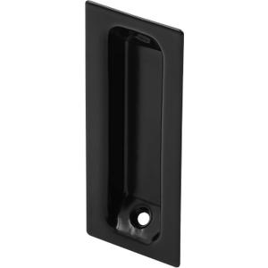 Prime-Line N 73428 1-3/8 in. Closet Door Pull, Oblong, Solid Brass, Matte Black Finish (2 Pack)