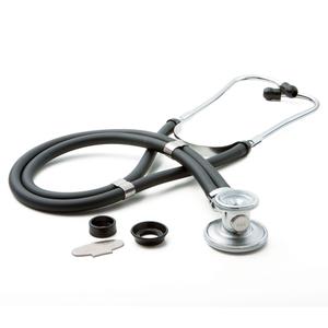 ADC Adscope 641 Sprague Stethoscope with 5 Interchangeable Chestpiece Options, 30 inch Length, Black