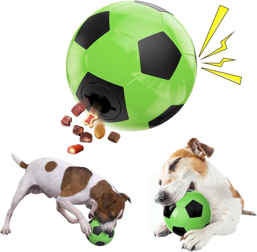 Dog Treat Ball - 4.61Inch Interactive Treat Dispenser for Large & Small Dogs, Giggling Sound, Keeps Dogs Busy