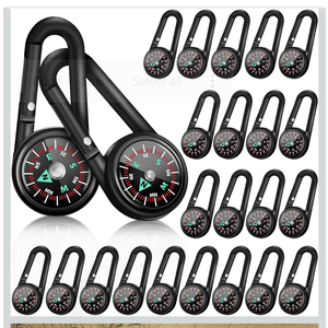 Kanayu Magnetic Compass Keychain Small Pocket Mini Compass Survival Hiking for Adults Camping Backpacking Accessory 24 pcs