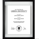 Umbra 316280-040 Floating Frame for Displaying Documents, Diploma, Certificate, Photo or Artwork, 11 x 14 8-1/2 x 11, Black