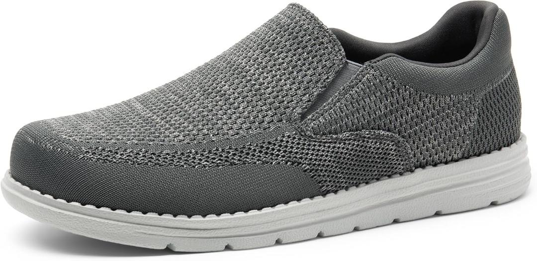 Bruno Marc Men's Slip-on Loafers Casual Lightweight Stretch Shoes (11, Dark Grey)